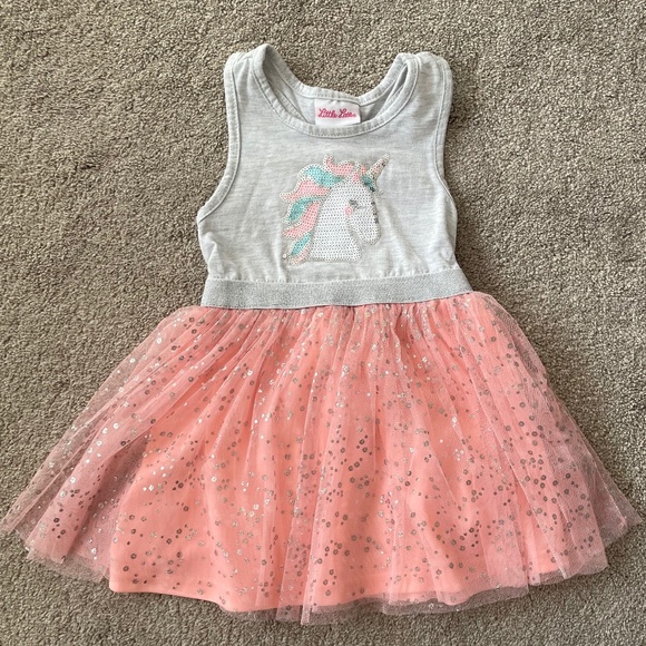 2T UNICORN Sequin Little Girls Dress - Picture 1 of 5